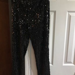 Sequins Black Skinny/Leggings Sz L